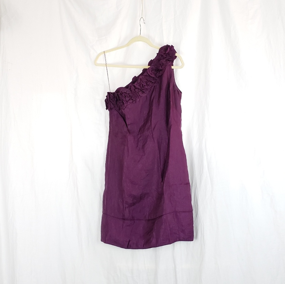 London Time off the shoulder purple dress